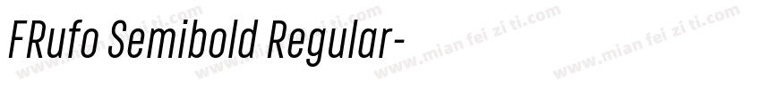 FRufo Semibold Regular字体转换